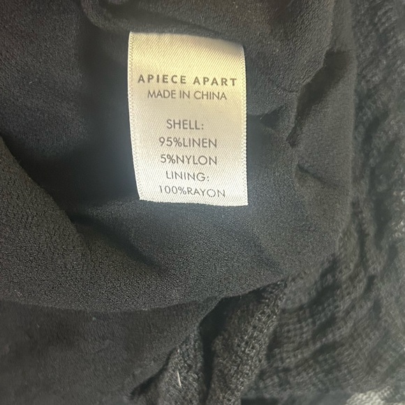 Apiece apart linen drawstring maxi black skirt - Picture 4 of 8